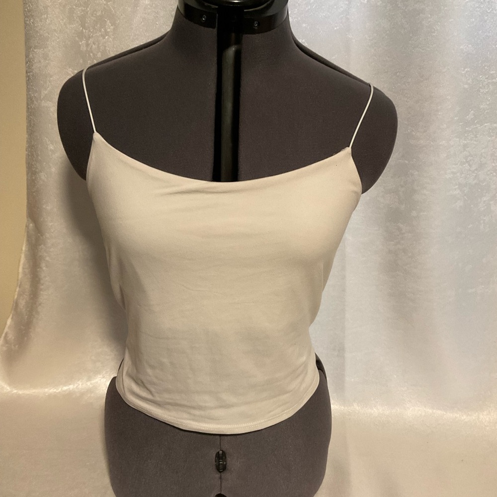 Gaze White Camisole Crop Top